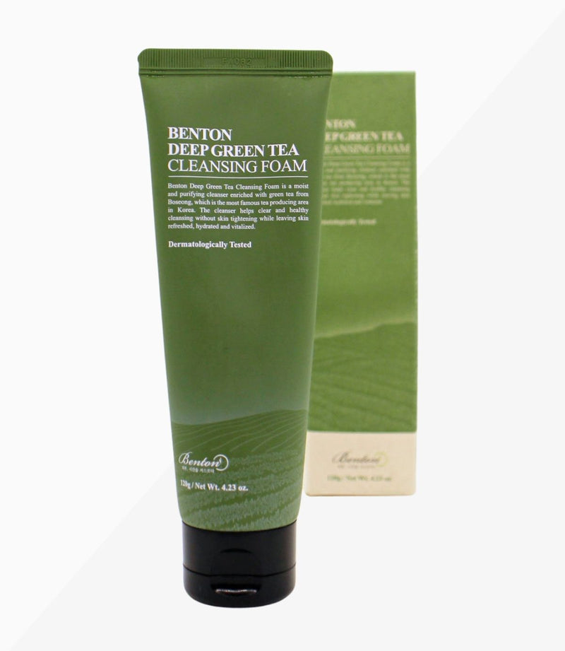 Foto von BENTON Deep Green Tea Cleansing Foam mit Verpackung
